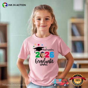 Custom Family Photo Kindergarten Graduate 2026 Shirt