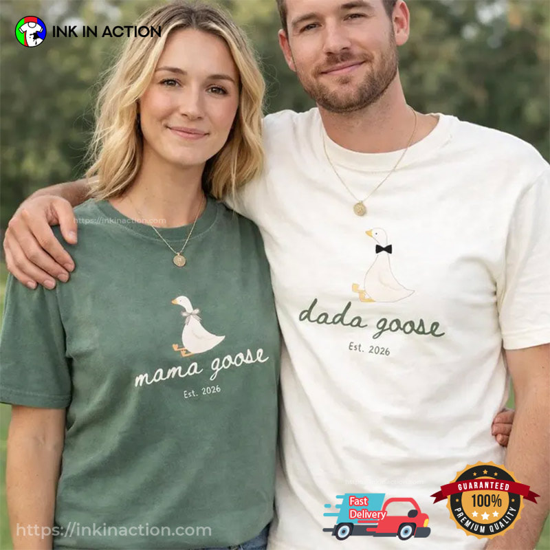 Custom Goose Mom Dad Couple Matching Comfort Colors Shirt Custom Goose Mom Dad Couple Matching Comfort Colors Shirt