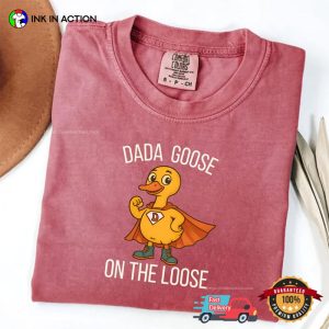 Dada Goose On The Loose Cute Super Hero Dad Goose Comfort Colors Shirt 2 InkInAction.com