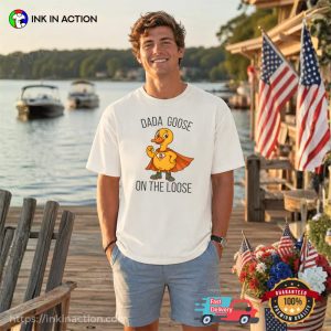 Dada Goose On The Loose Cute Super Hero Dad Goose Comfort Colors Shirt