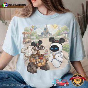Disneyland WALL-E And EVE Ice Cream Comfort Colors Shirt