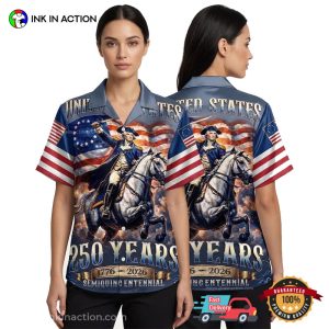 First President George Washington USA 250 Years Hawaiian Shirt