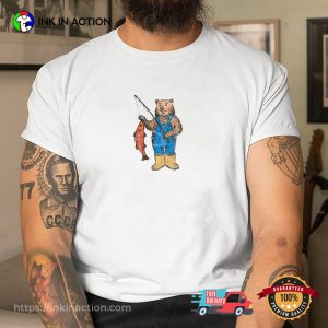 Fishing Dad Bear Vintage Graphic fishing shirt 3 InkInAction.com