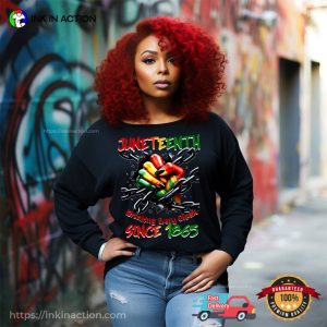 Juneteenth Breaking Every Chain Since 1865 Unisex T shirt InkInAction.com