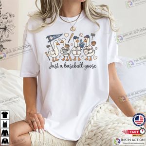 Just A Baseball Goose, Playoff Baseball Dad Comfort Colors Shirt