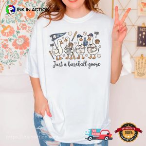 Just A Baseball Goose, Playoff Baseball Dad Comfort Colors Shirt 2 InkInAction.com