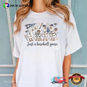 Just A Baseball Goose, Playoff Baseball Dad Comfort Colors Shirt Just A Baseball Goose, Playoff Baseball Dad Comfort Colors Shirt