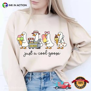 Just A Cool Goose, Silly Goose ice cream tee 3 InkInAction.com