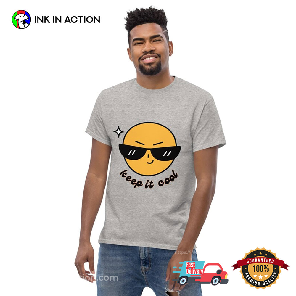 Keep It Cool Graphic Emoji T-Shirt Keep It Cool Graphic Emoji T-Shirt