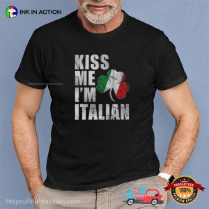 Kiss Me I’m Italian Retro Funny Shirt