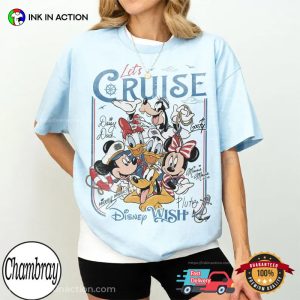 Let’s Cruise Disney Wish Mickey And Friends Comfort Colors Shirt