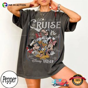 Let's Cruise Disney Wish Mickey and Friends Comfort Colors Shirt 3 InkInAction.com