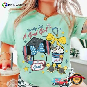 Literally Just A Grad Girl Disney Graduation Comfort Colors Shirt
