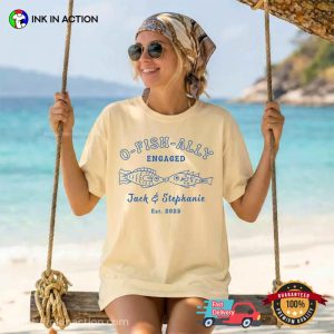 O-Fish-Ally Engaged Cute Fishing Couple Comfort Colors Shirt