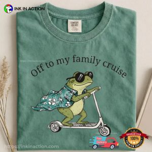Off To The Family Cruise Funny Cruise Squad Frog Comfort Colors Shirt 2 InkInAction.com