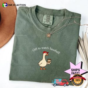 Off To Watch Baseball, Goose Dad Game Day Comfort Colors Shirt
