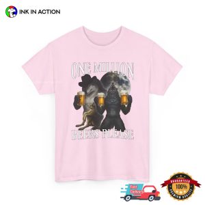 One Million Beers Please Funny Wolf Meme Shirt 2 InkInAction.com