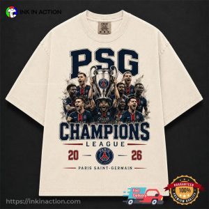 PSG Champions League Winners 2026 Trophy Celebration Comfort Colors Shirt