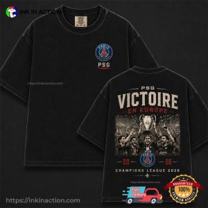 PSG Victoire En Europe, PSG Champions League 2026 Comfort Colors Shirt