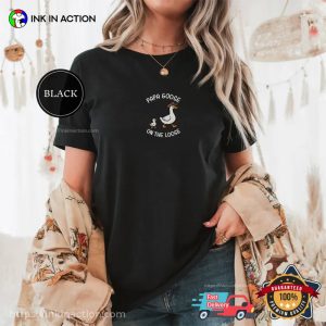 Papa Goose on the Loose Cute Dad Son Matching Gift Comfort Colors Shirt 1 InkInAction.com