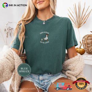 Papa Goose on the Loose Cute Dad Son Matching Gift Comfort Colors Shirt 3 InkInAction.com