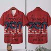 Patriotic America 250 Years Of Freedom Red Hawaiian Shirt