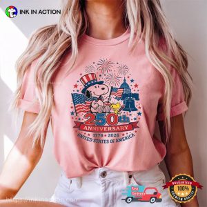 Patriotic Snoopy America 250 Anniversary Vintage Tee