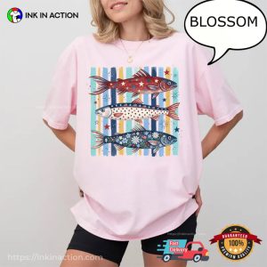 Patriotic Trout 4th Of July Fishing Comfort Colors Shirt