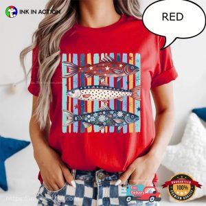 Patriotic Trout 4th Of July Fishing Comfort Colors Shirt