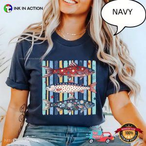 Patriotic Trout 4th Of July Fishing Comfort Colors Shirt 3 InkInAction.com