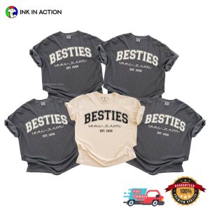 Personalized Besties Comfort Colors Shirt, Best Friend Merch
