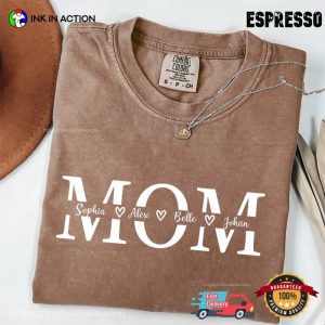 Personalized Mama Gift With Children Name Comfort Colors Shirt