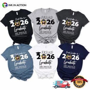 Personalized Photo Graduation Celebration Family Matching Shirt InkInAction.com