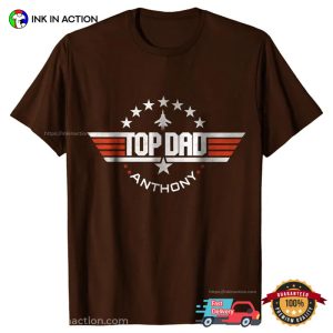 Personalized Top Dad, soldier Dad Gift Tee 1 InkInAction.com