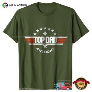 Personalized Top Dad, soldier Dad Gift Tee 2 InkInAction.com