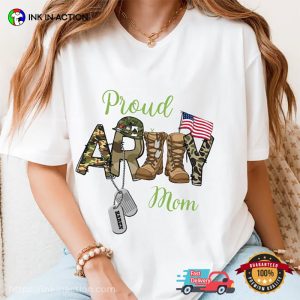 Proud Army Family, Custom Mom Dad Army Gift Comfort Colors Shirt