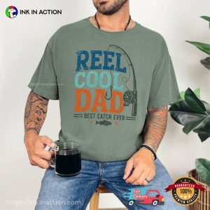 Reel Cool Dad Retro Fisherman Dad Comfort Colors Shirt