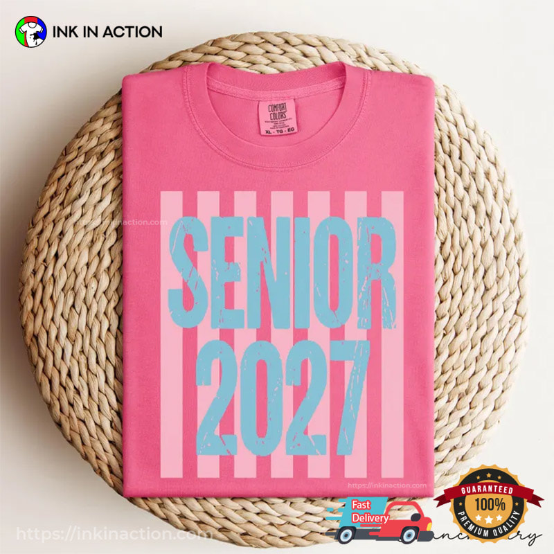 Senior 2027 Girls Stripes Style Comfort Colors Shirt Senior 2027 Girls Stripes Style Comfort Colors Shirt
