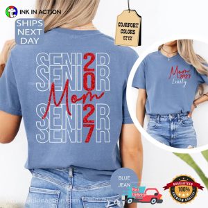 Senior Mom 2027, Custom Graduation Gift Comfort Colors Shirt