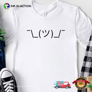 Shrug Emoji Carefree Cool Attitude Comfort Colors Shirt 4 InkInAction.com