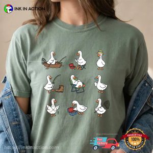 Silly Goose Fishing Meme Comfort Colors Shirt