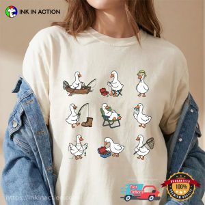Silly Goose Fishing Meme Comfort Colors Shirt 3 InkInAction.com
