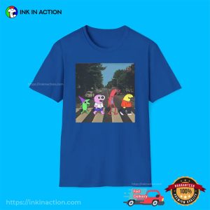 Smiling Friends Abbey Road Funny Cartoon Shirt
