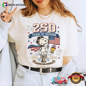 Snoopy 250 Years of Freedom Comfort Colors Shirt 3 InkInAction.com
