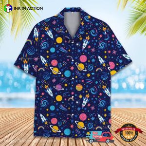 Space And Rocket Galaxy Hawaiian Shirt 2 InkInAction.com