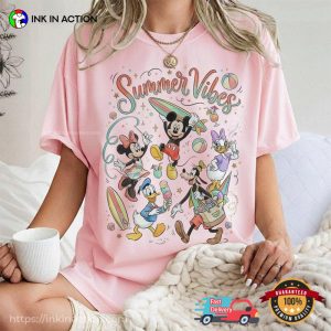 Summer Vibes Disney Mickey And Friends Vacation Comfort Colors Shirt