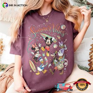 Summer Vibes Disney Mickey And Friends Vacation Comfort Colors Shirt