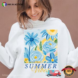 Summer Vibes Floral Watercolor Shirt