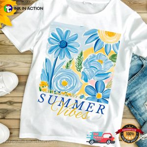 Summer Vibes Floral Watercolor Shirt 2 InkInAction.com