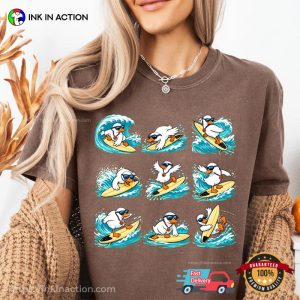Surfing Goose Cool Surfer Dad Goose Gift Comfort Colors Shirt InkInAction.com